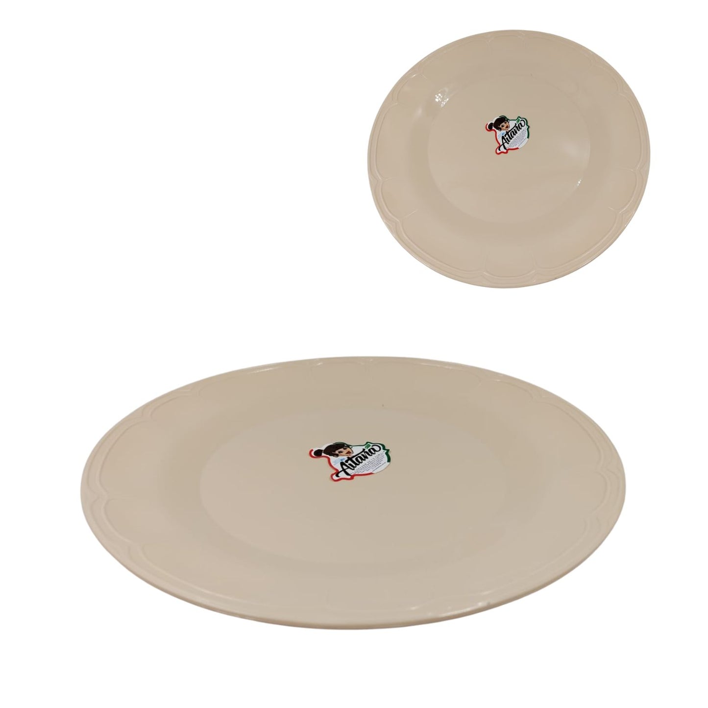 AIT-020B PLATO TRINCHE BEIGE CON 1 PZ O CAJA CON 40 PZS
