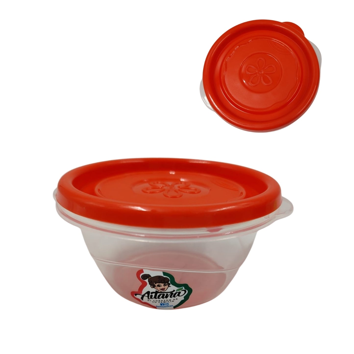 AIT-057 TUPPER FLOR DE 120 ML TRANSPARENTE CON 1 PZ O CAJA CON 110 PZS