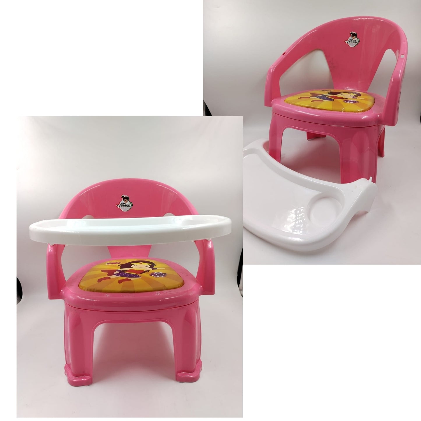 AIT-066 SILLA INFANTIL CON COMEDERO (CHAMP) CON 1 PZ O CAJA CON 12 PZS