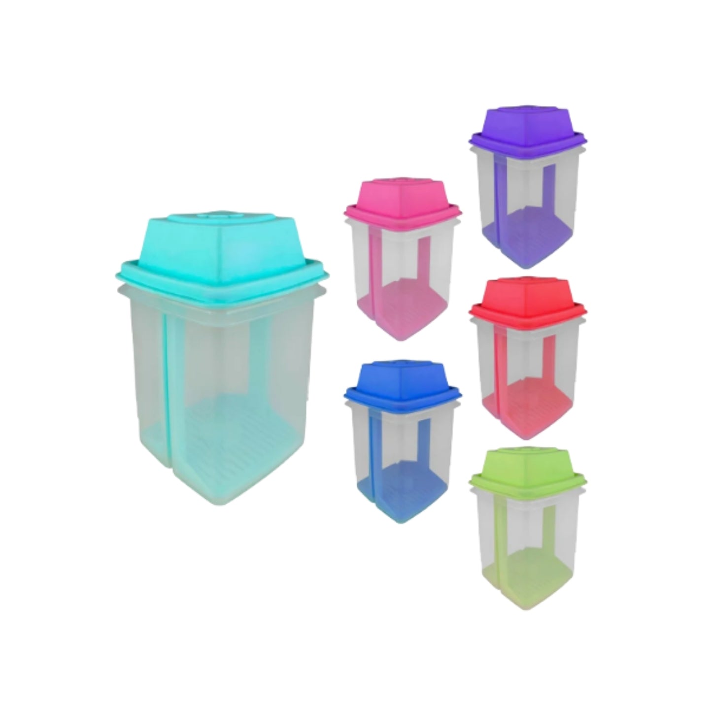 AIT-070 BOTE CHILERO DE 1200 ML TRASLUCIDO TAPA DE COLOR CON 1 PZ O CAJA CON 35 PZS