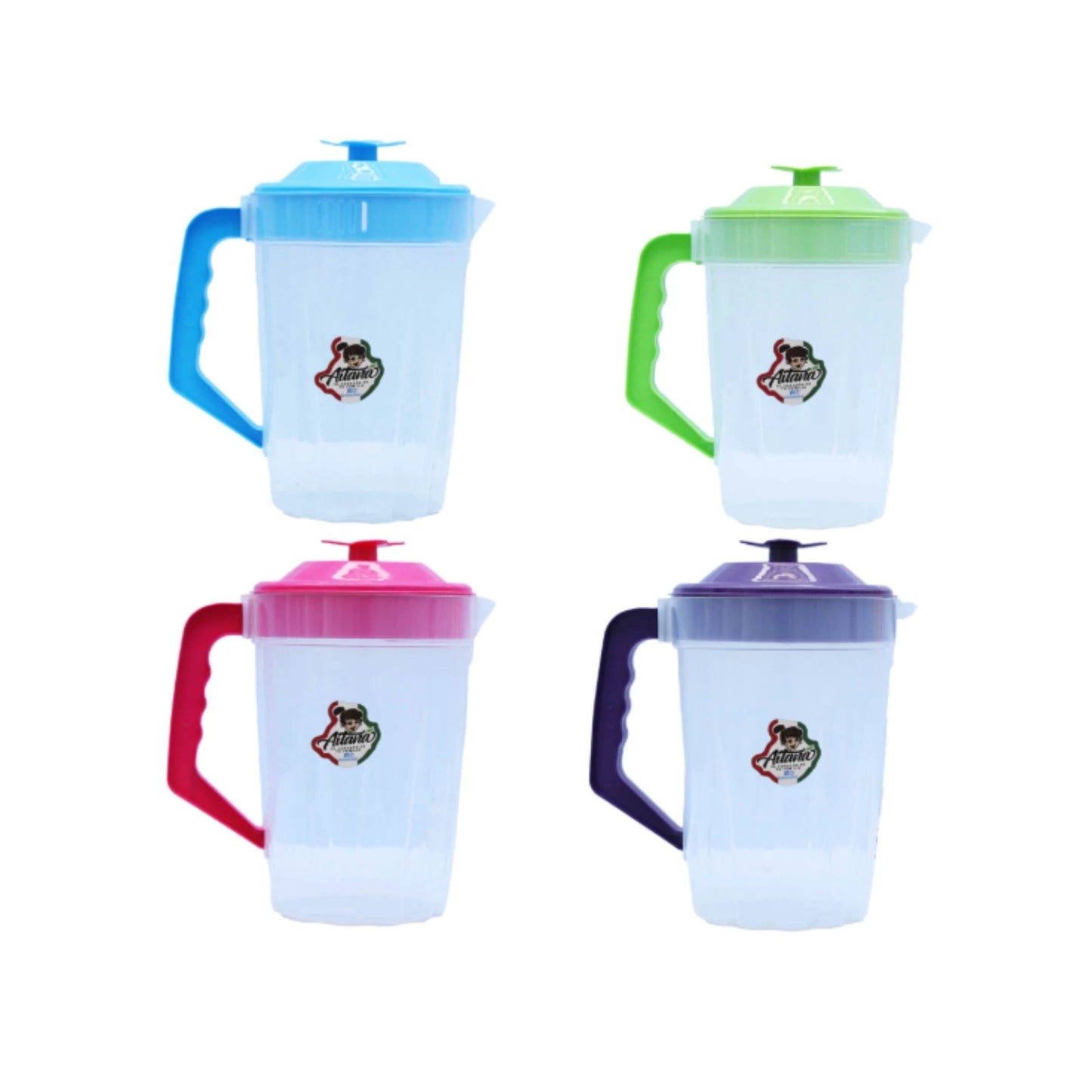 AIT-080 JARRA CHELITA CRISTAL TRASLUCIDA DE 2 LT CON 1 PZ O CAJA CON 20 PZS