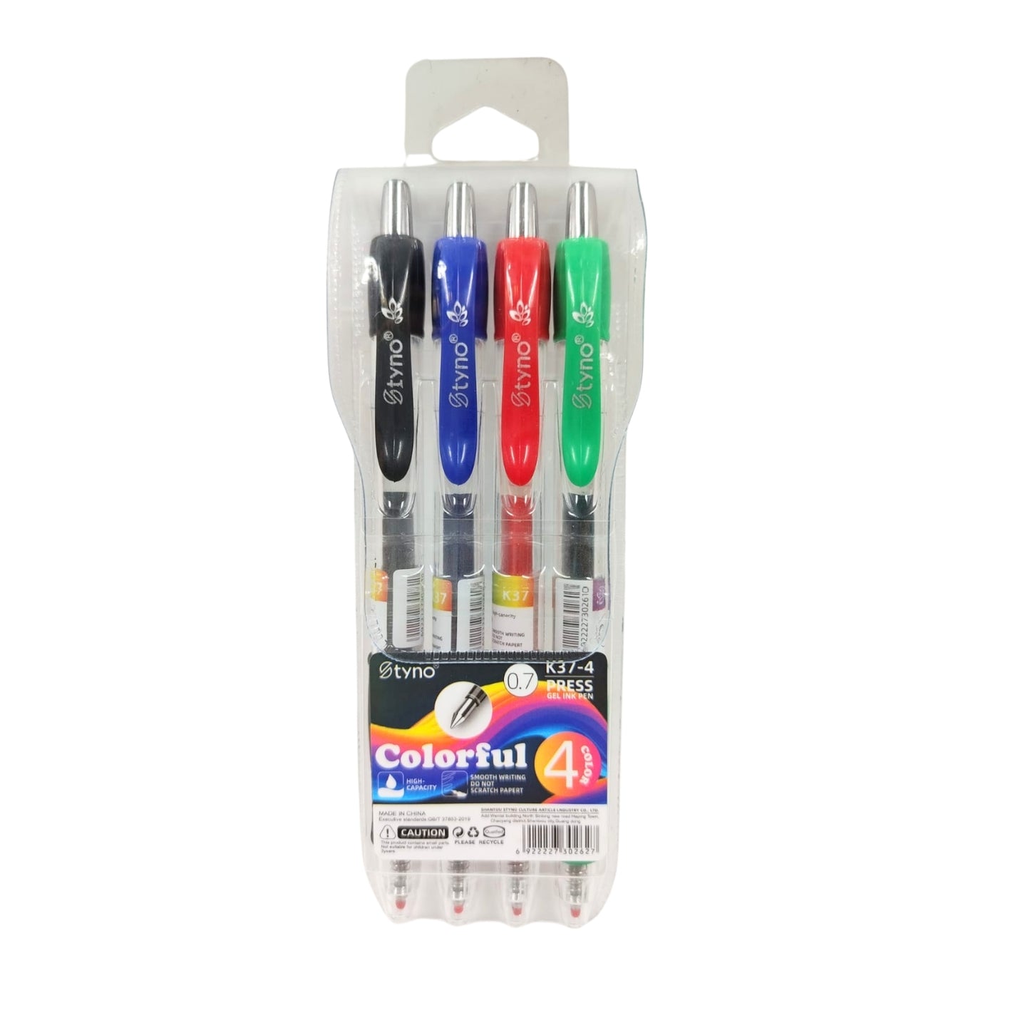 N-GPM-16559 HFY-12574 PAQUETE DE PLUMAS 4 COLORES CON 1 PAQ O CAJA 432 PQTS