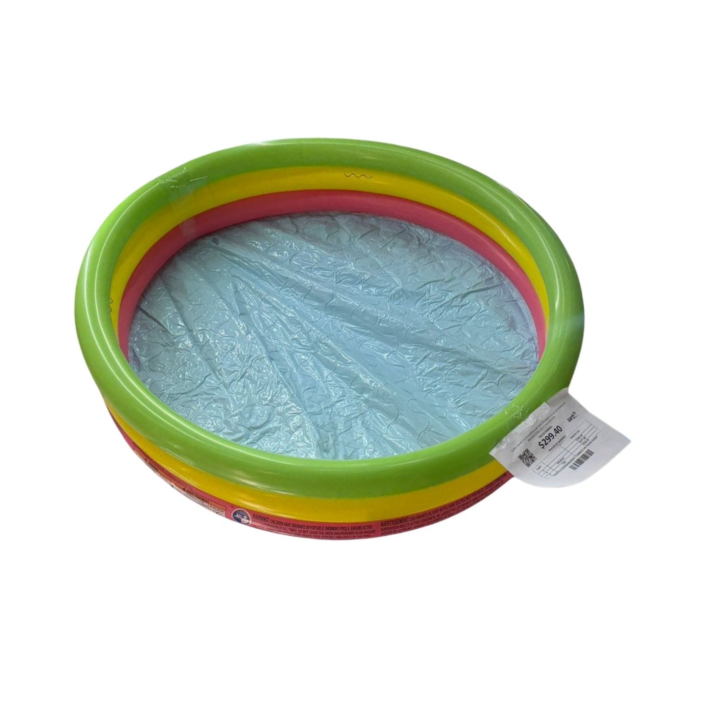 51103 ALBERCA INFLABLE REDONDA 1.52x0.30 M 3 ANILLOS ARCOIRIS CON 1 PZ O CAJA CON 6 PZS