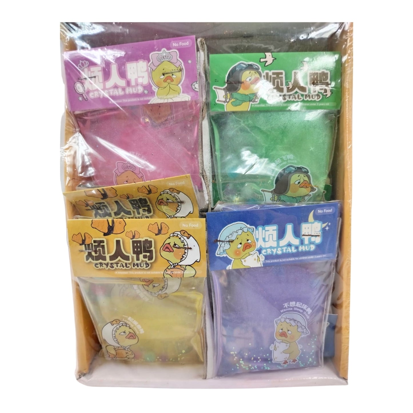 HFY-13391 SLIME CRISTAL EN BOLSITA 85 GRS 12x9 CM 4 COLORES PAQUETE CON 16 PZS O CAJA CON 15 PQTS