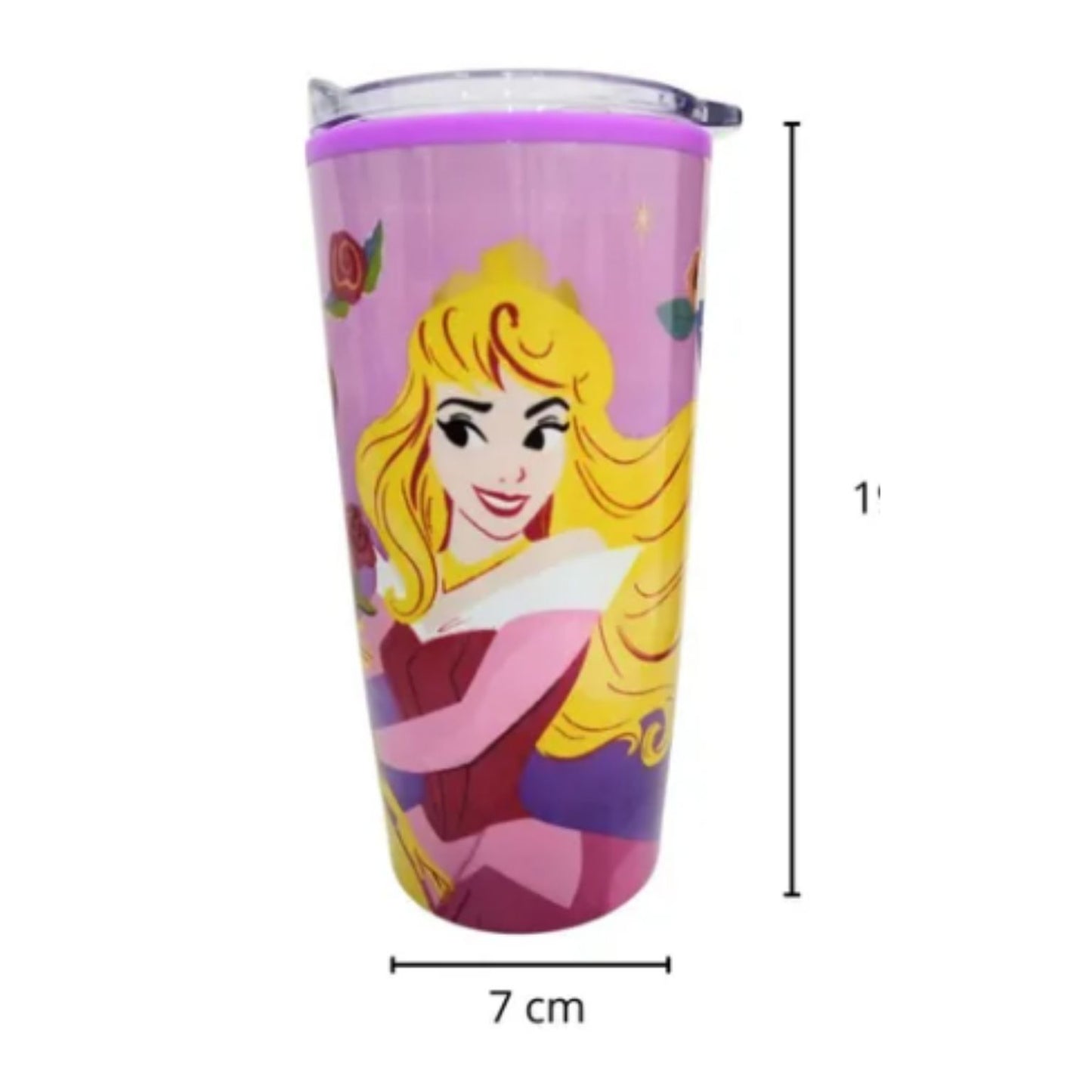 2415-4859 TERMO DOBLE PARED 500 ML PRINCESAS CON 1 PZ O CAJA CON 12 PZS
