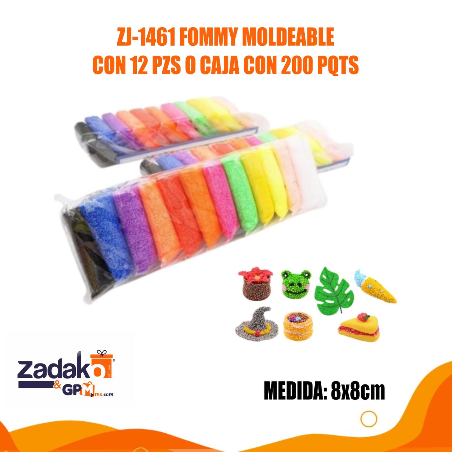N-GPM-2781 GPM-2781 ZJ-1461 FOMMY MOLDEABLE CON 12 PZS O CAJA CON 200 PQTS