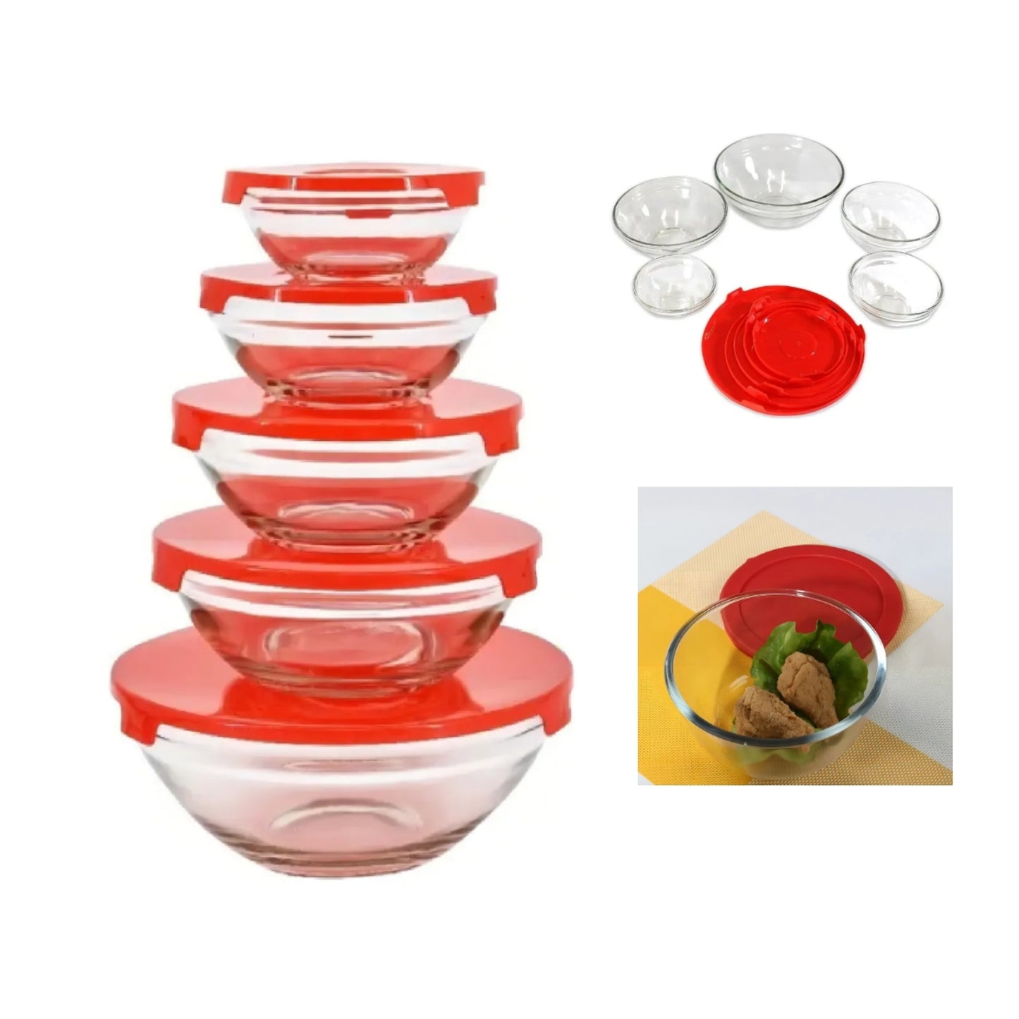 N-GPM-5182 PA-1001 SET 5 PZS BOWL DE CRISTAL, CON 1 PZ O CAJA CON 16 PZS