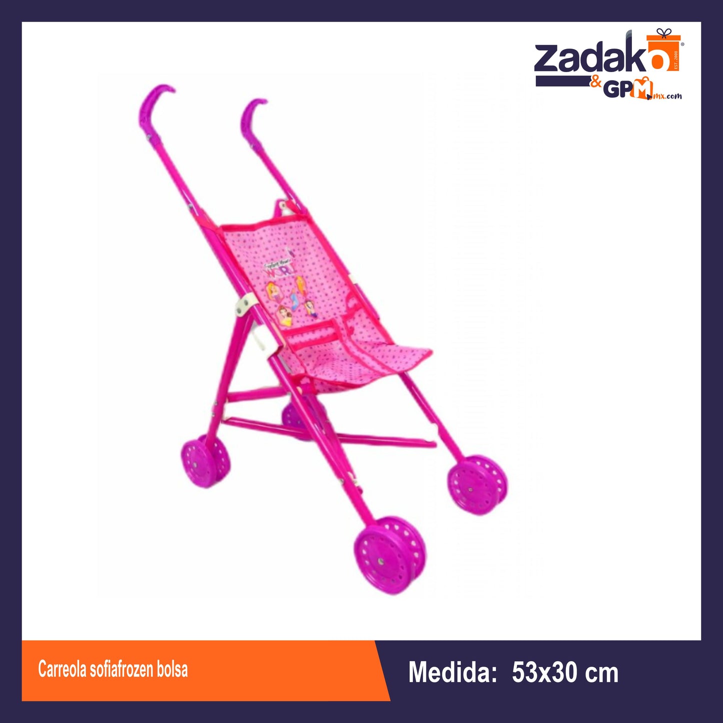T372149 CARREOLA SOFIA FROZEN BOLSA CON 1 PZ O CAJA CON 36 PZS