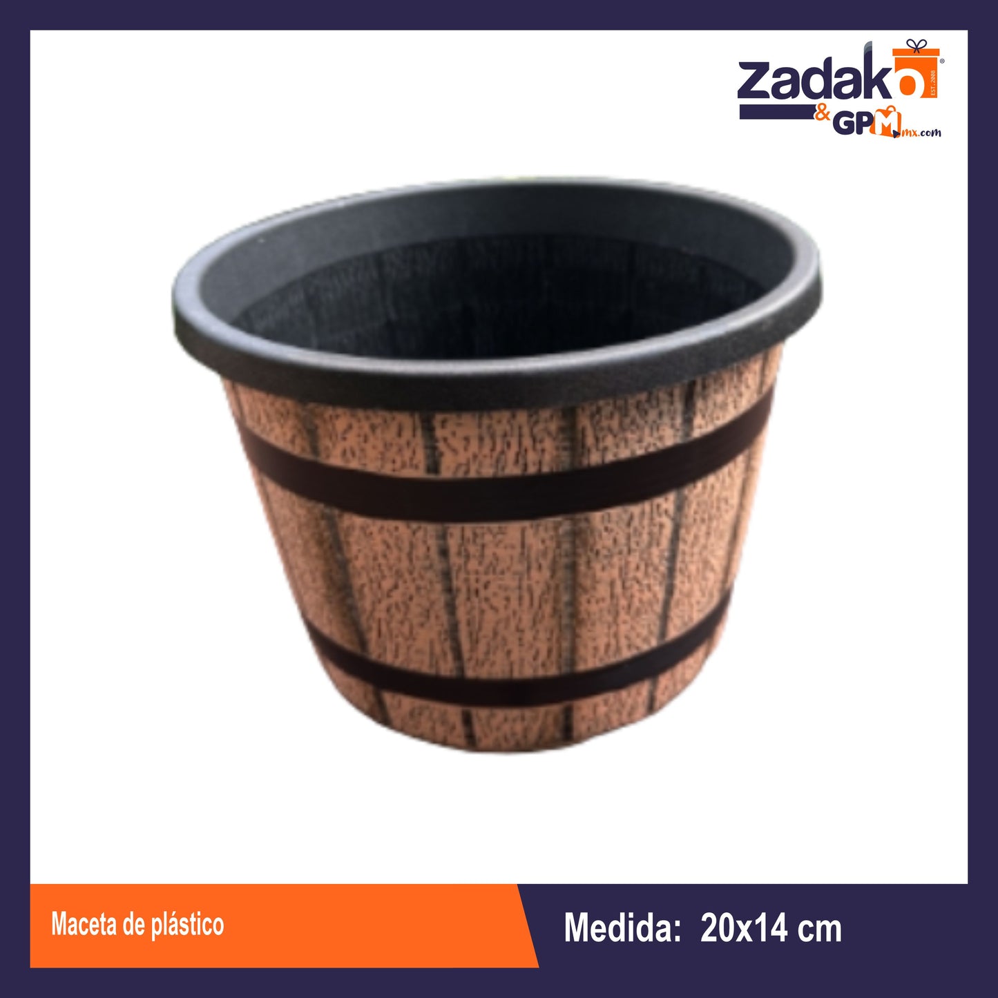 AM-0420-1 MACETA DE PLASTICO CON 1 PZ O CAJA CON 88 PZS