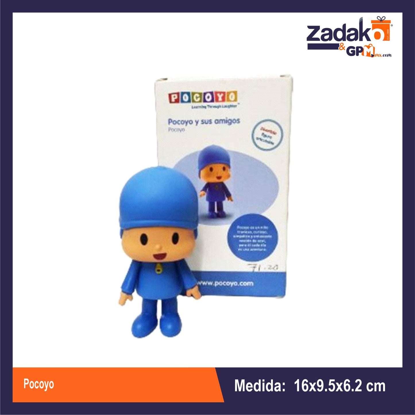 T379817 POCOYO 9.5*6.2*16 CON 1 PZ O CAJA CON 120 PZS