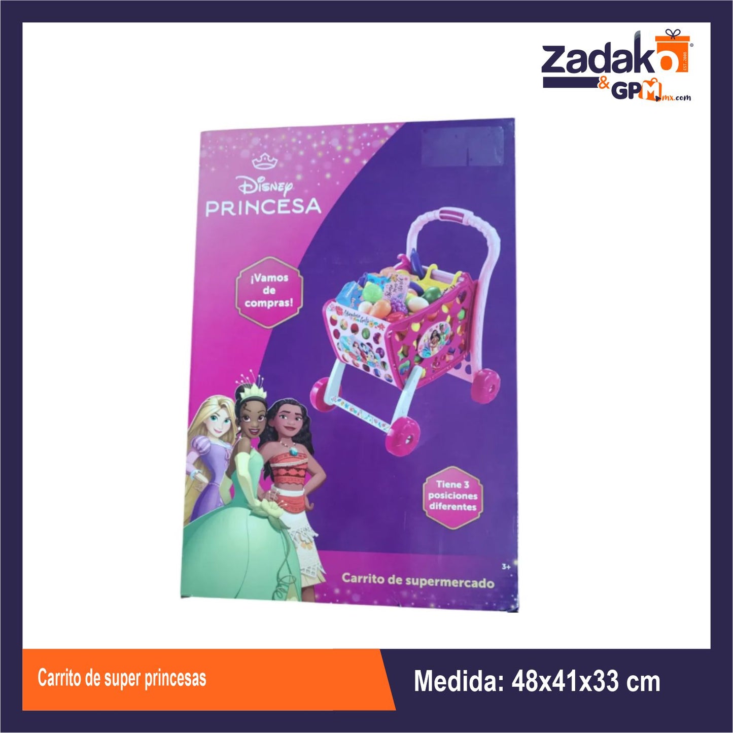EODS008-218 CARRITO DE SUPER PRINCESAS EN CAJA CON 1 PZ O CAJA CON 6 PZS