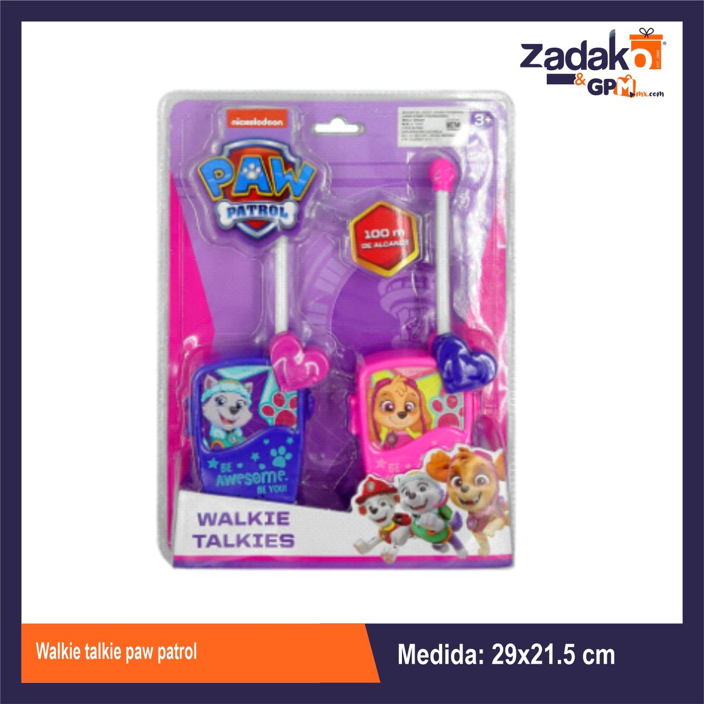 T372677 WALKIE TALKIE PAW PATROL CON 1 PZ O CAJA CON 60 PZS