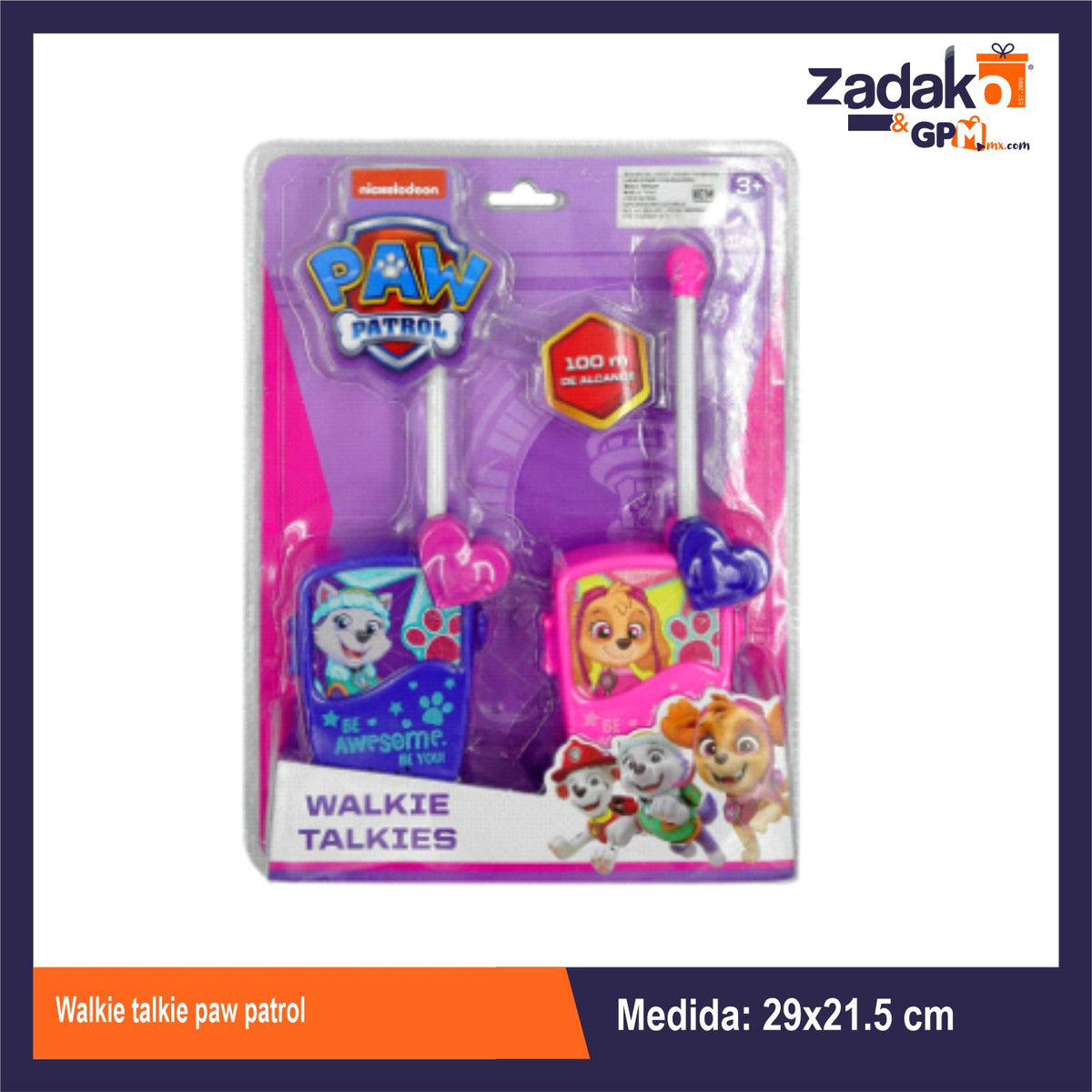 N-GPM-9782 T372677 WALKIE TALKIE PAW PATROL CON 1 PZ O CAJA CON 60 PZS