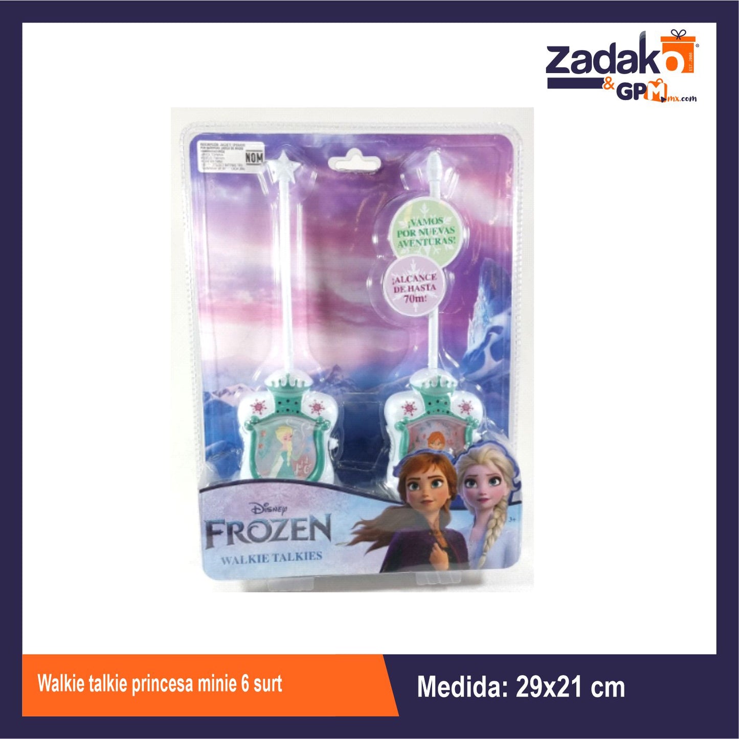 T362403 WALKIE TALKIE PRINCESA MINIE 6 SURT 2 CON 1 PZ O CAJA CON 60 PZS