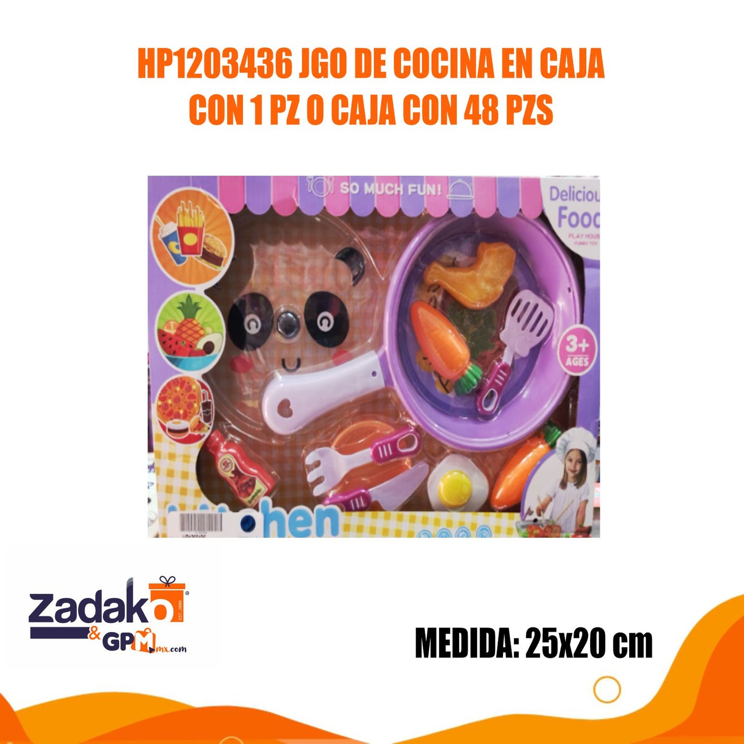 HP1203436 JGO DE COCINA EN CAJA CON 1 PZ O CAJA CON 48 PZS