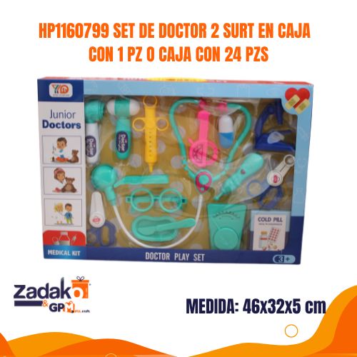 HP1160799 SET DE DOCTOR 2 SURT EN CAJA 46*32*5 CON 1 PZ O CAJA CON 24 PZS