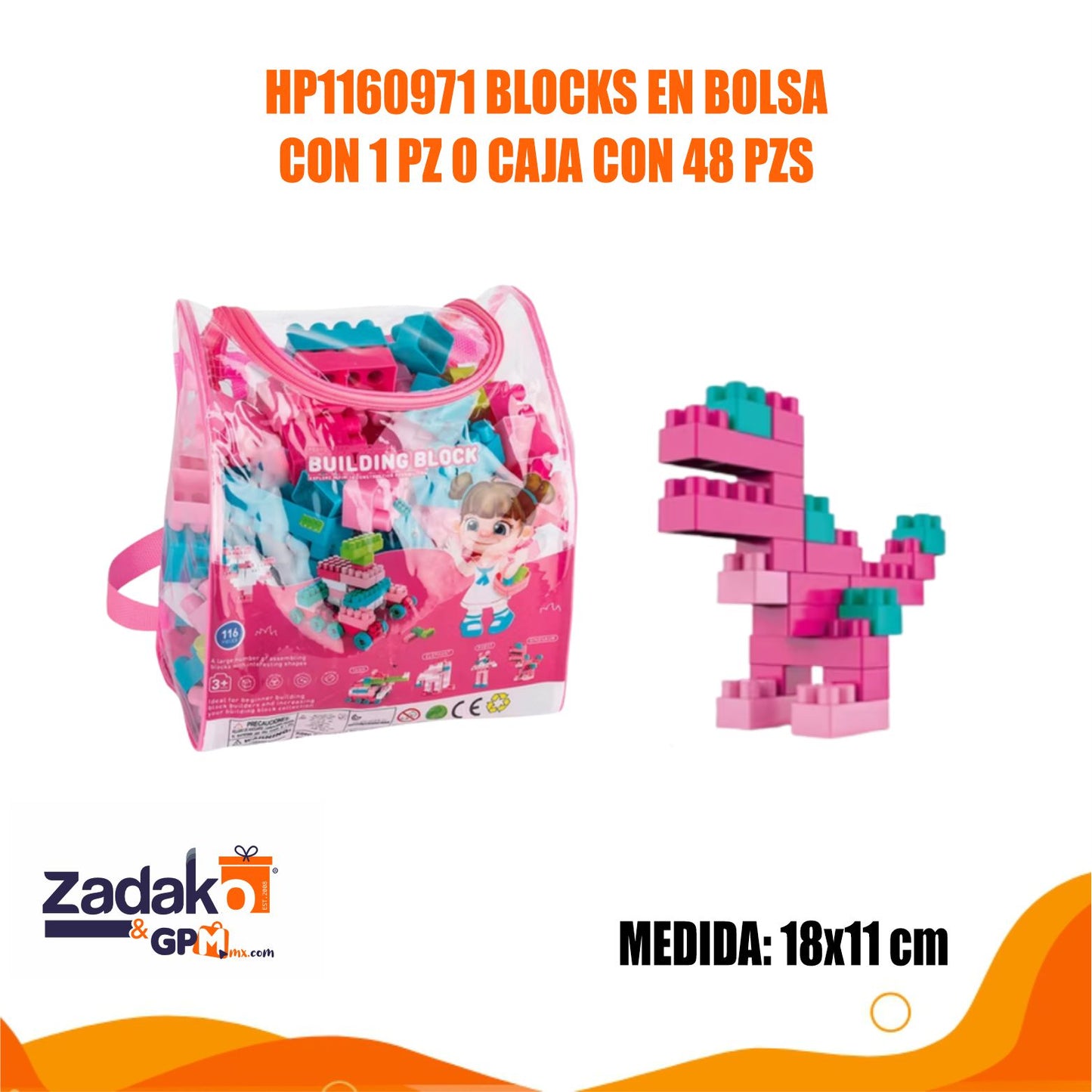 HP1160971 BLOCKS EN BOLSA CON 1 PZ O CAJA CON 48 PZS