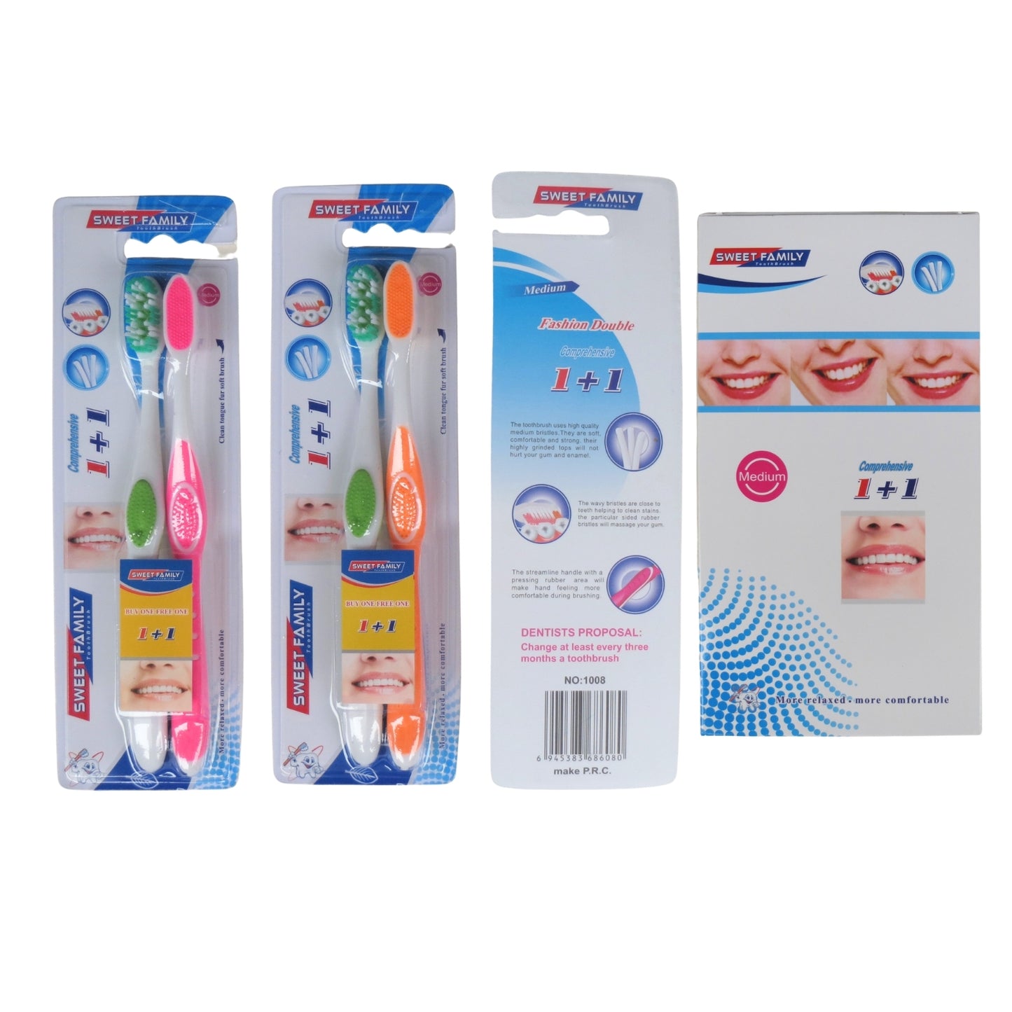 N-GPM-9969 VB-0019B CEPILLO DE DIENTES 2 PZS BLISTER, CON 1 PAQ O CAJA CON 288 PQTS
