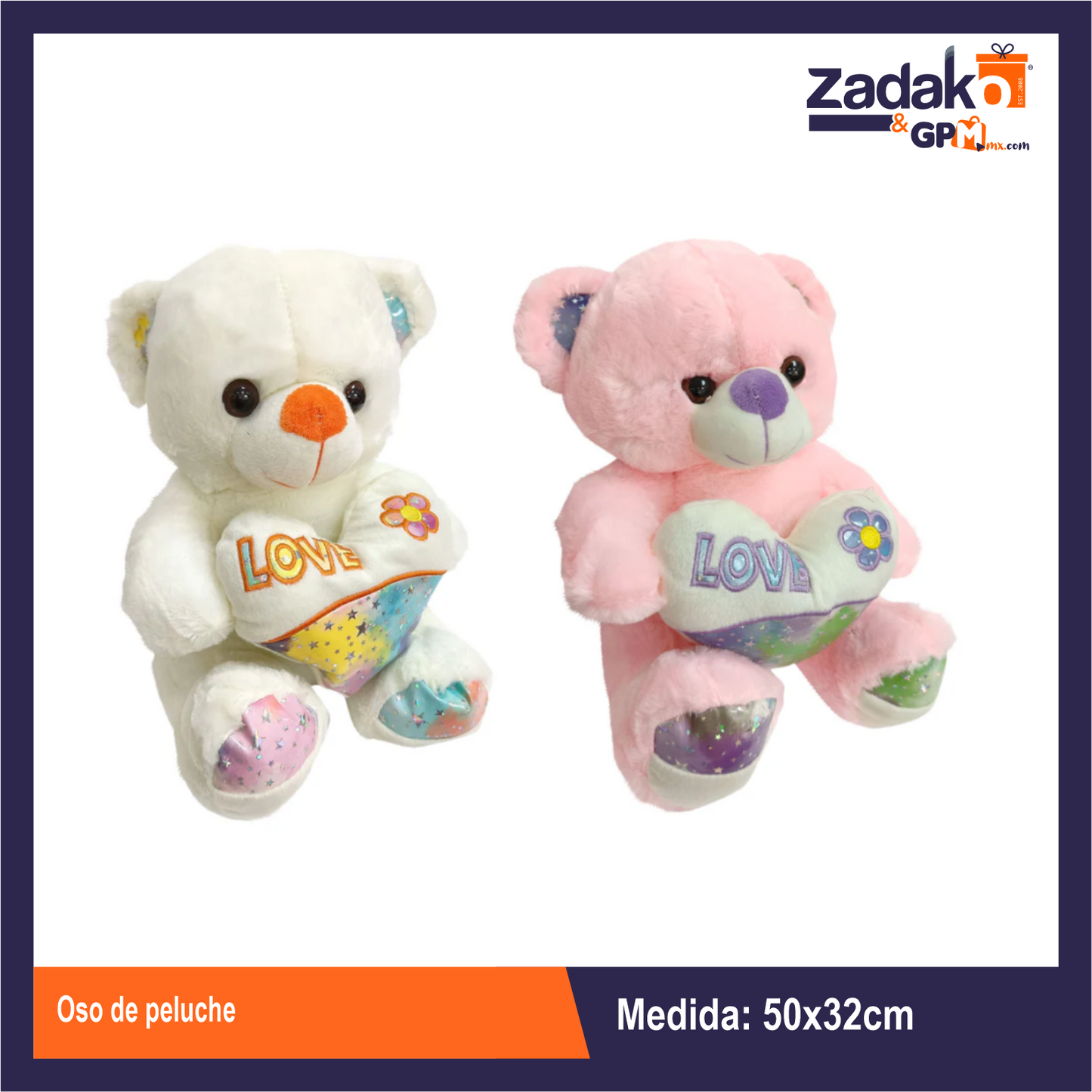 GPM-0041 OSO DE PELUCHE CON 1 PZ O CAJA CON 12 PZS