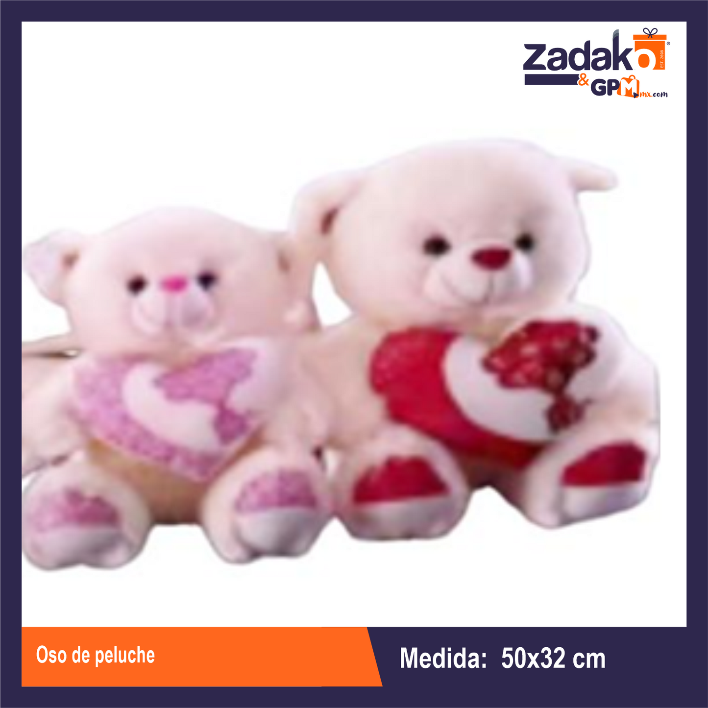 GPM-0043 OSO DE PELUCHE CON 1 PZ O CAJA CON 12 PZS