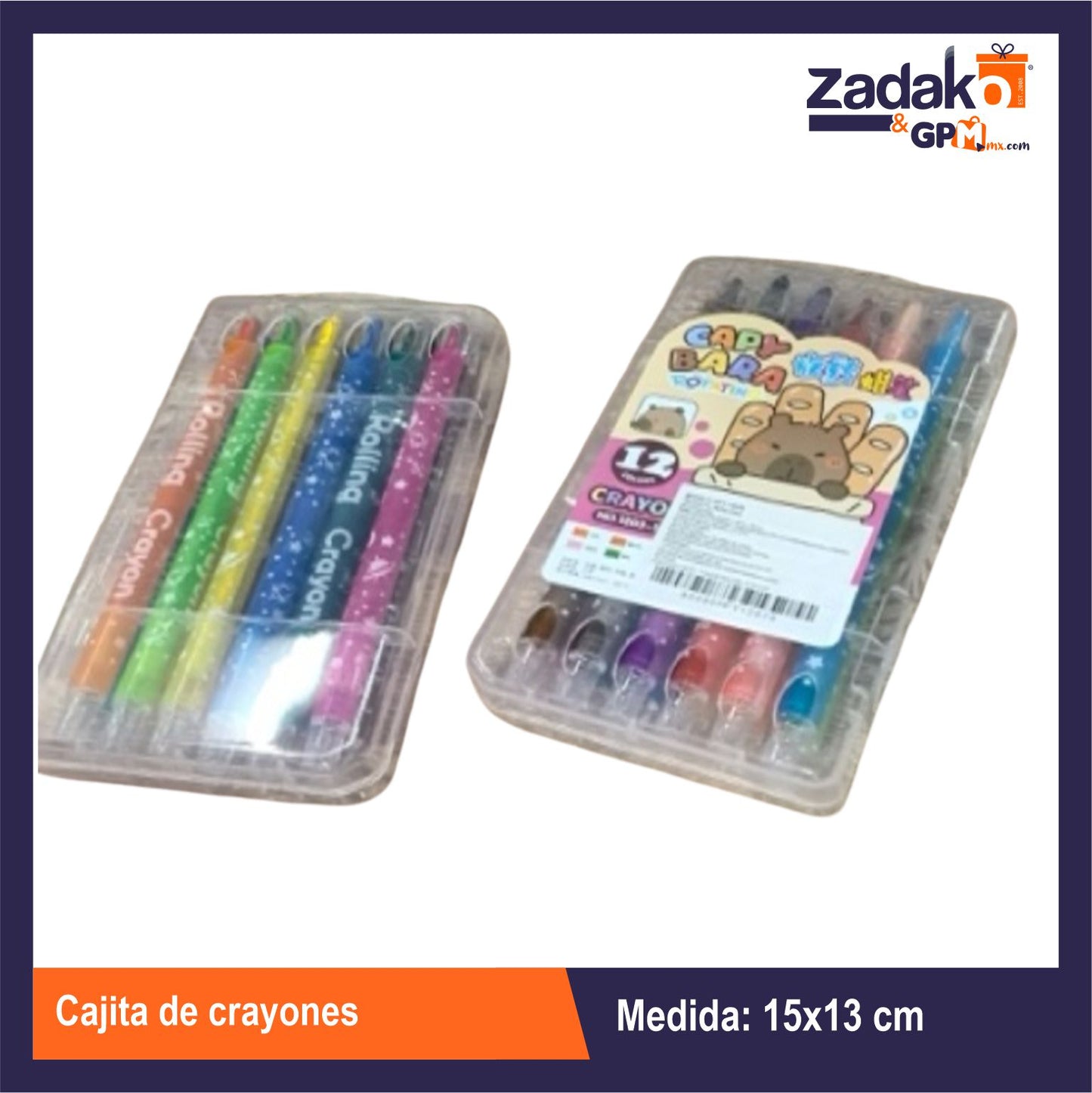 GPM-0200 HFY-12979 CAJITA DE CRAYONES CON 12 PZS O CAJA CON 144 PQTS