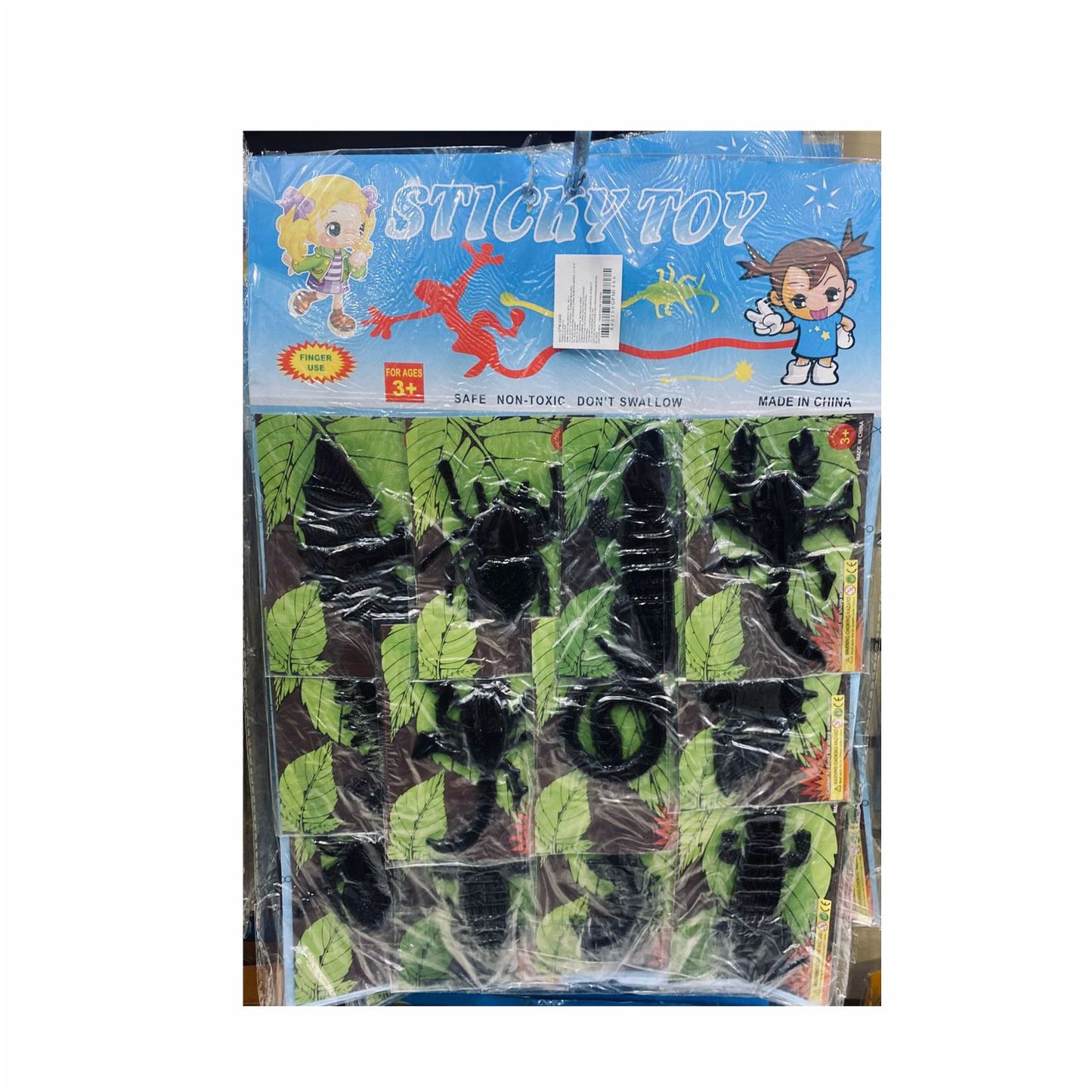 GPM-0466 BLISTER DE ANIMALES PEGAJOSOS CON 12 PZS O CAJA CON 100 PQTS