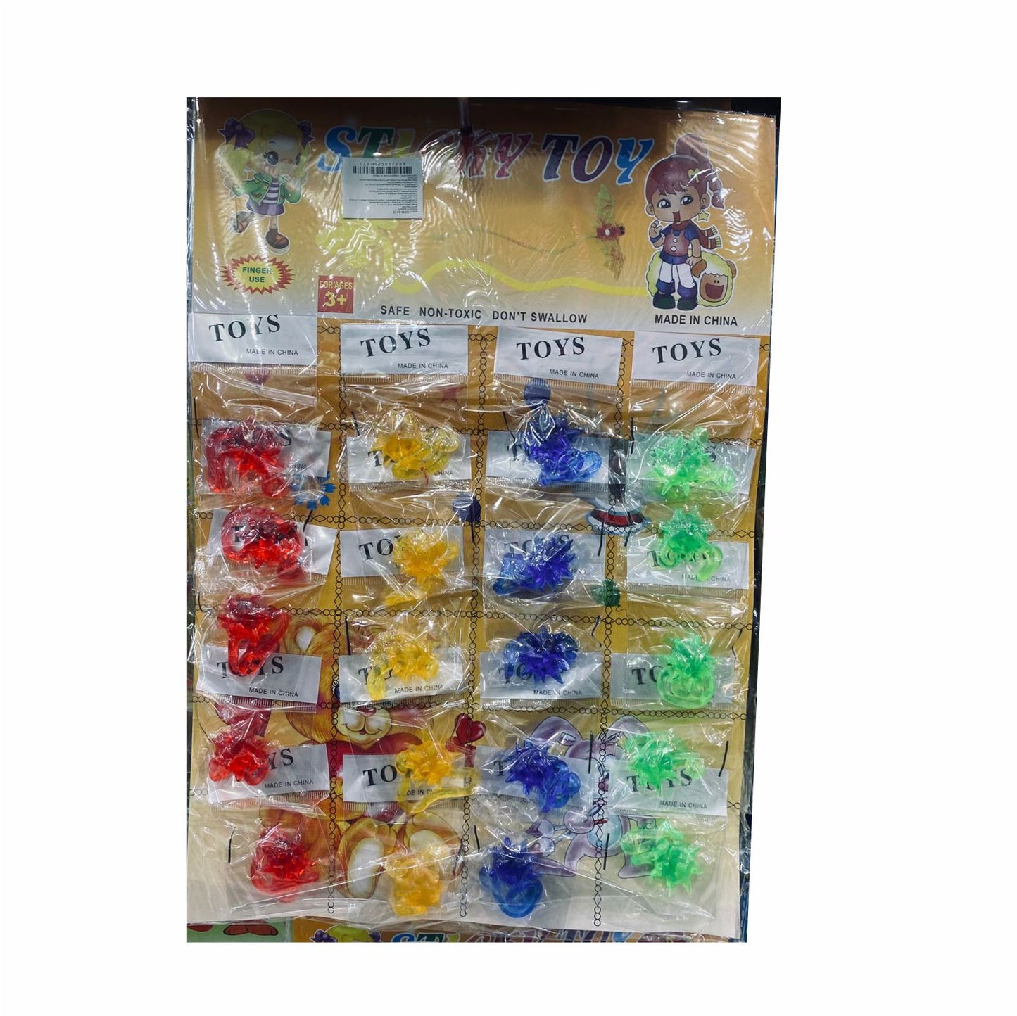 GPM-0473 BLISTER DE ANIMALES PEGAJOSOS CON 20 PZS O CAJA CON 100 PQTS