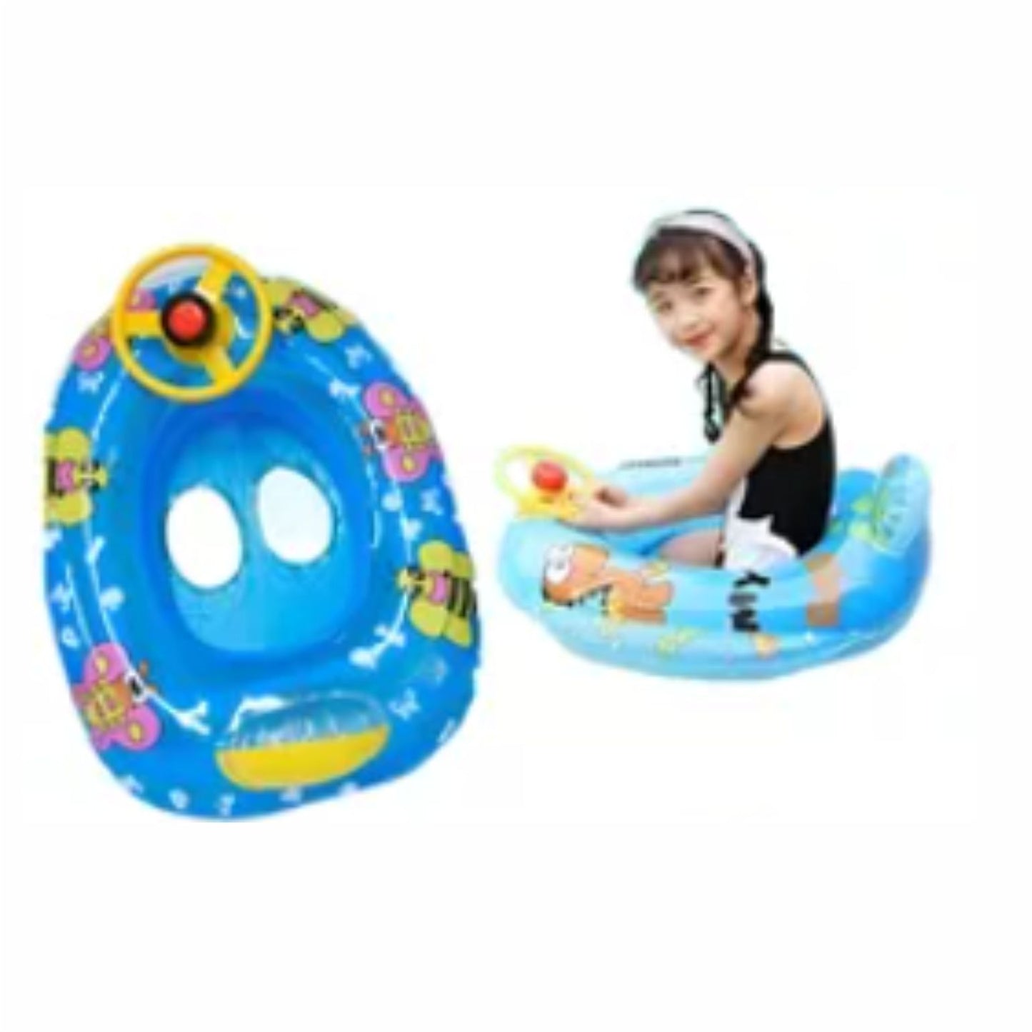 GPM-0677 FLOTADOR CARRO CON ASIENTO DE SEGURIDAD 70 CM , ANILLO DE NATACION INFABLE DE DIBUJOS ANIMADOS CON 1 PZ O CAJA CON 100 PZS