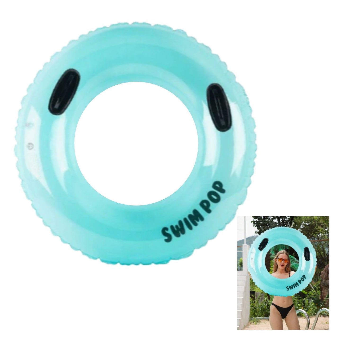 GPM-0682 SALVAVIDAS FLOTADOR INFLABLE 120 CM TRANSPARENTES VARIEDAD DE COLORES CON 1 PZ O CAJA CON 60 PZS