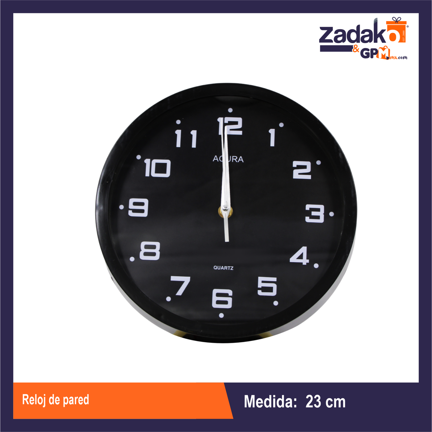 FP128 RELOJ DE PARED CON 1 PZ O CAJA CON 40 PZS