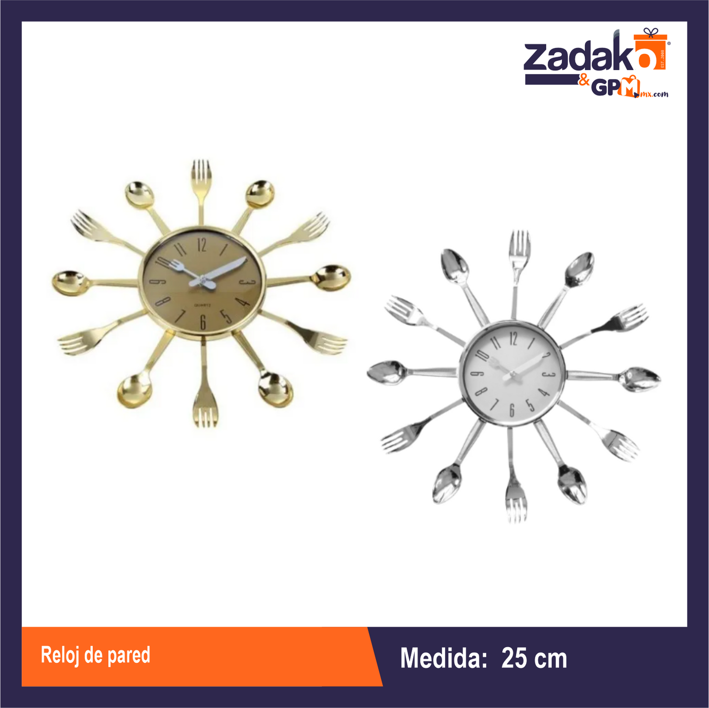 KS034 RELOJ DE PARED CON 1 PZ O CAJA CON 20 PZS