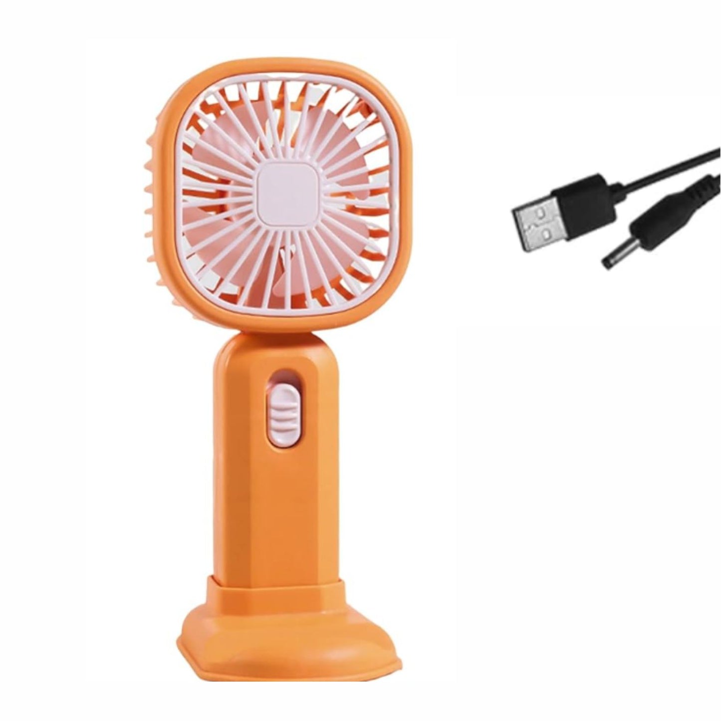 GPM-3609 ZE-2155 VENTILADOR DE MANO DE 16.5 X 7 CM CON BASE CON 1 PZ O CAJA CON 144 PZS