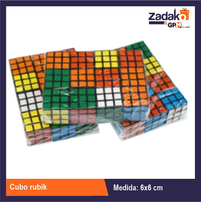 GPM-3637 CUBO RUBIK, 6 X 6 CM CON 12 PZS, O CAJA CON 30 PQTS