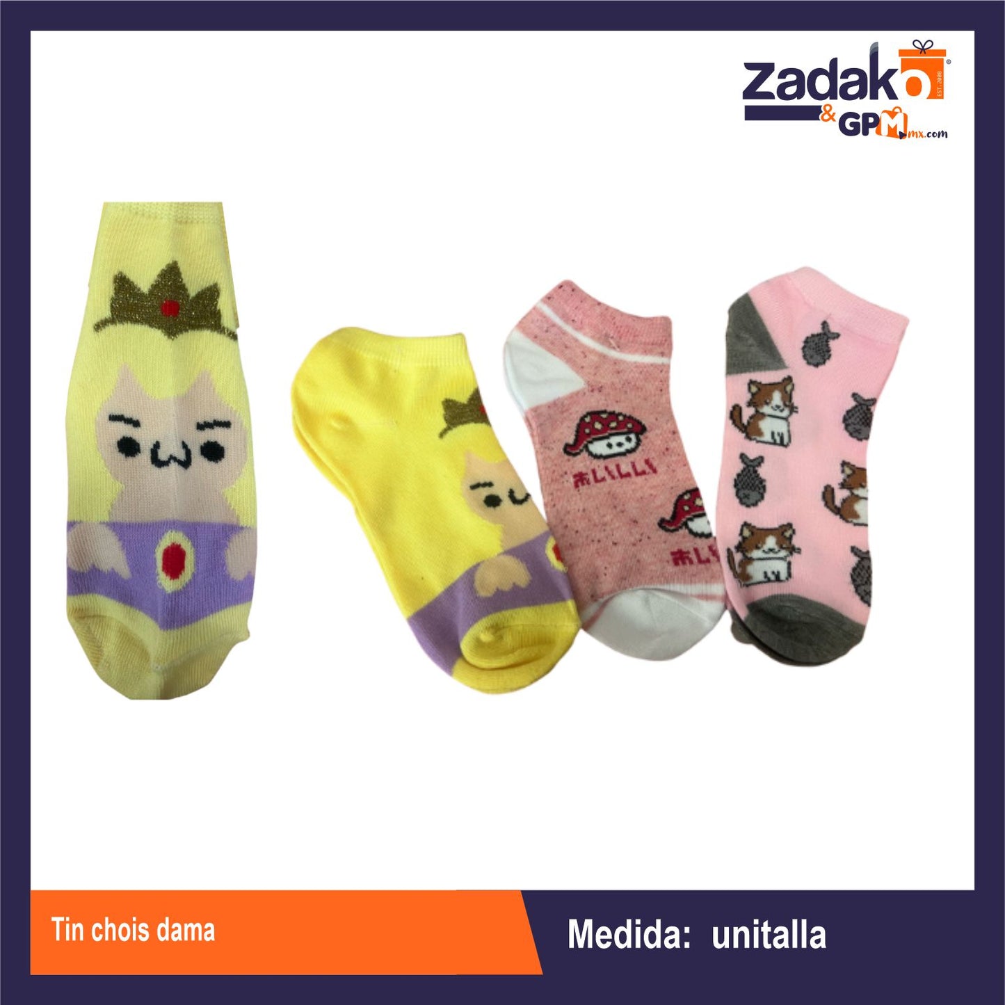 TIN CHOIS DAMA, CON 1 PZ O CAJA CON 600 PZS