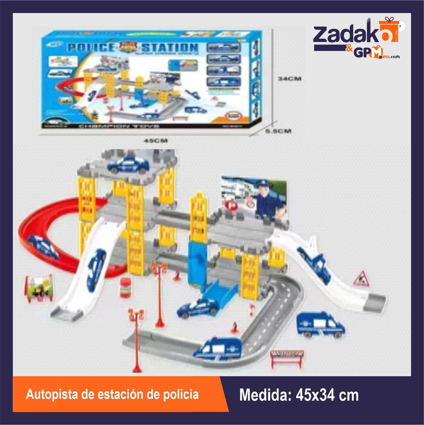 ZJ-1712 AUTOPISTA DE ESTACIÓN DE POLICIA CON 1 PZ O CAJA 24 PZS