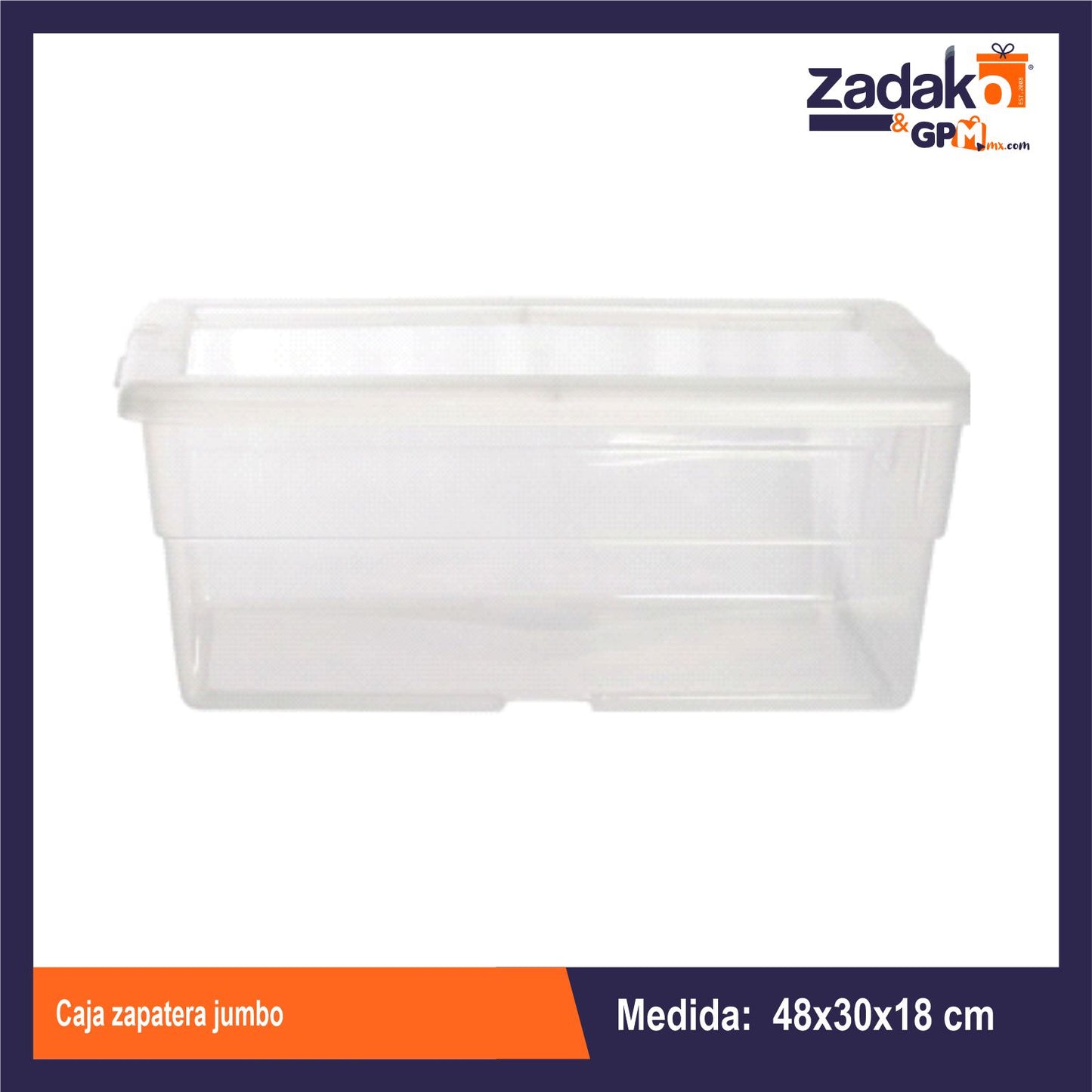 N-GPM-6680 CAJA ZAPATERA JUMBO CON 1 PZ O CAJA CON 12 PZS.