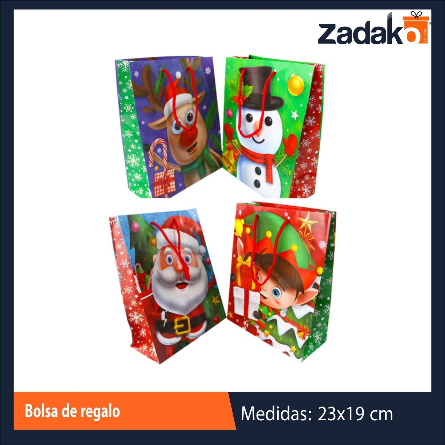 ZN-0134 BOLSA DE REGALO, CON 12 PZS, O CAJA CON 60 PQTS