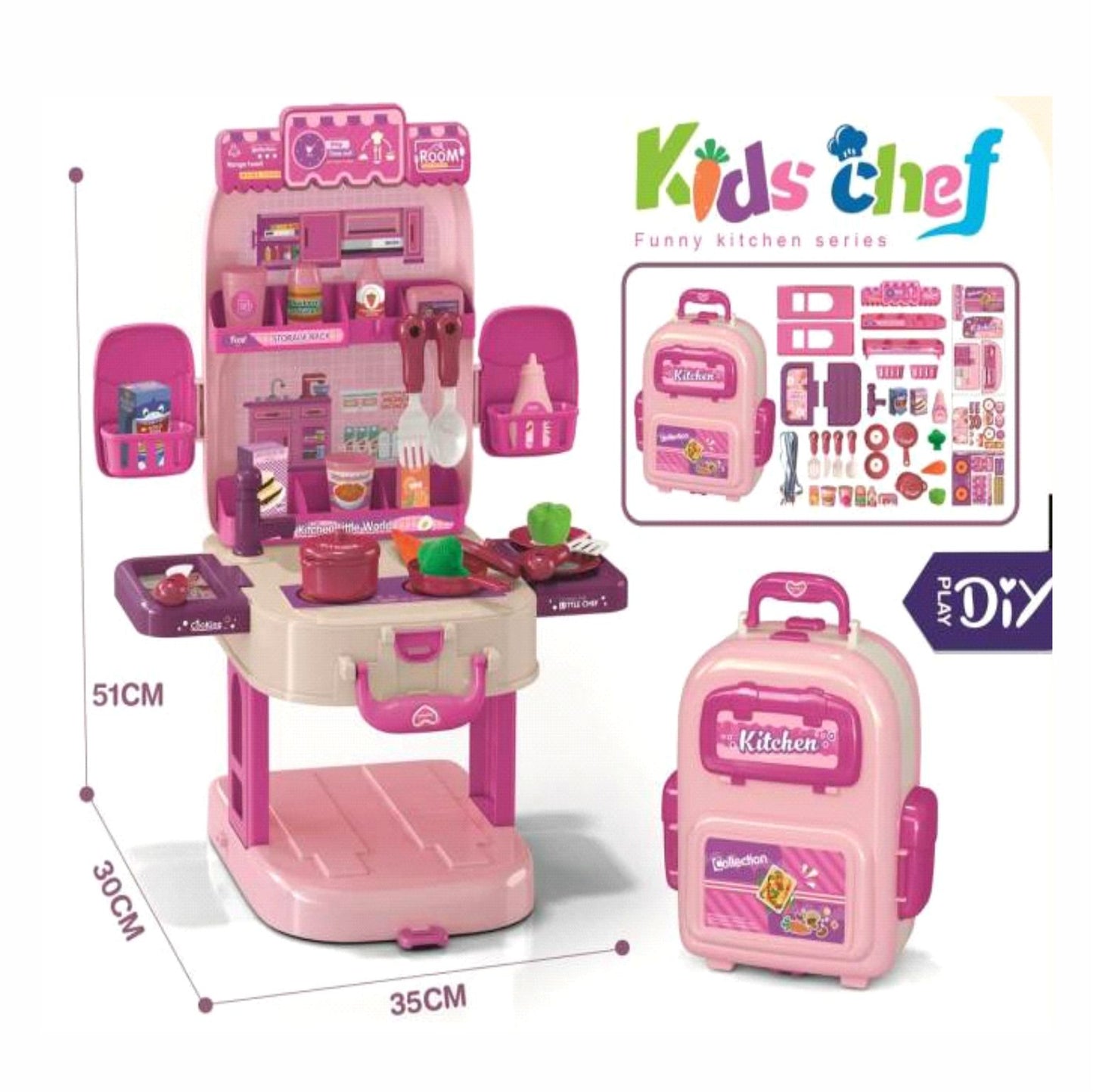 ZJ-1733 JUEGO DE MOCHILA DE COCINA CON 1 PZ O CAJA CON 24 PZS