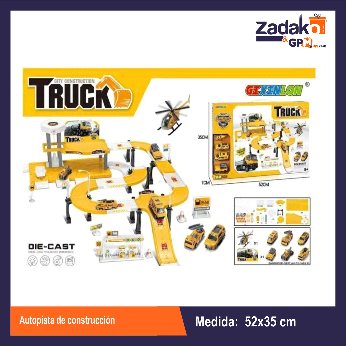 ZJ-1716 AUTOPISTA DE CONSTRUCCIÓN CON 1 PZ O CAJA CON 18 PZS