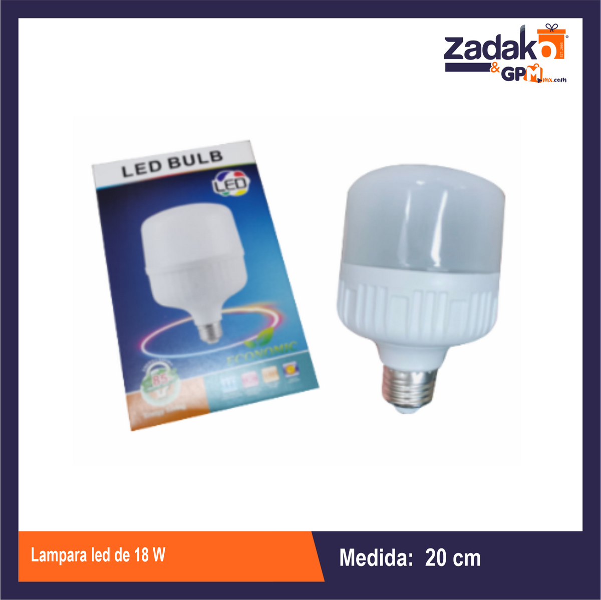 GPM-6922 LAMPARA LED DE 13W CON 1 PZ O CAJA CON 100 PZS