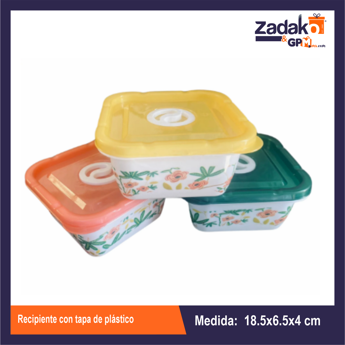 AK-3529C-3 RECIPIENTE CON TAPA DE PLASTICO CON 1 PZ O CAJA CON 240 PZS