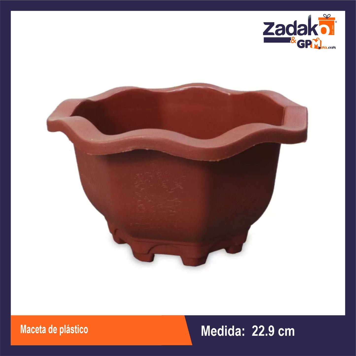 AM-0466A-24 MACETA DE PLASTICO CON 1 PZ O CAJA CON 120 PZS
