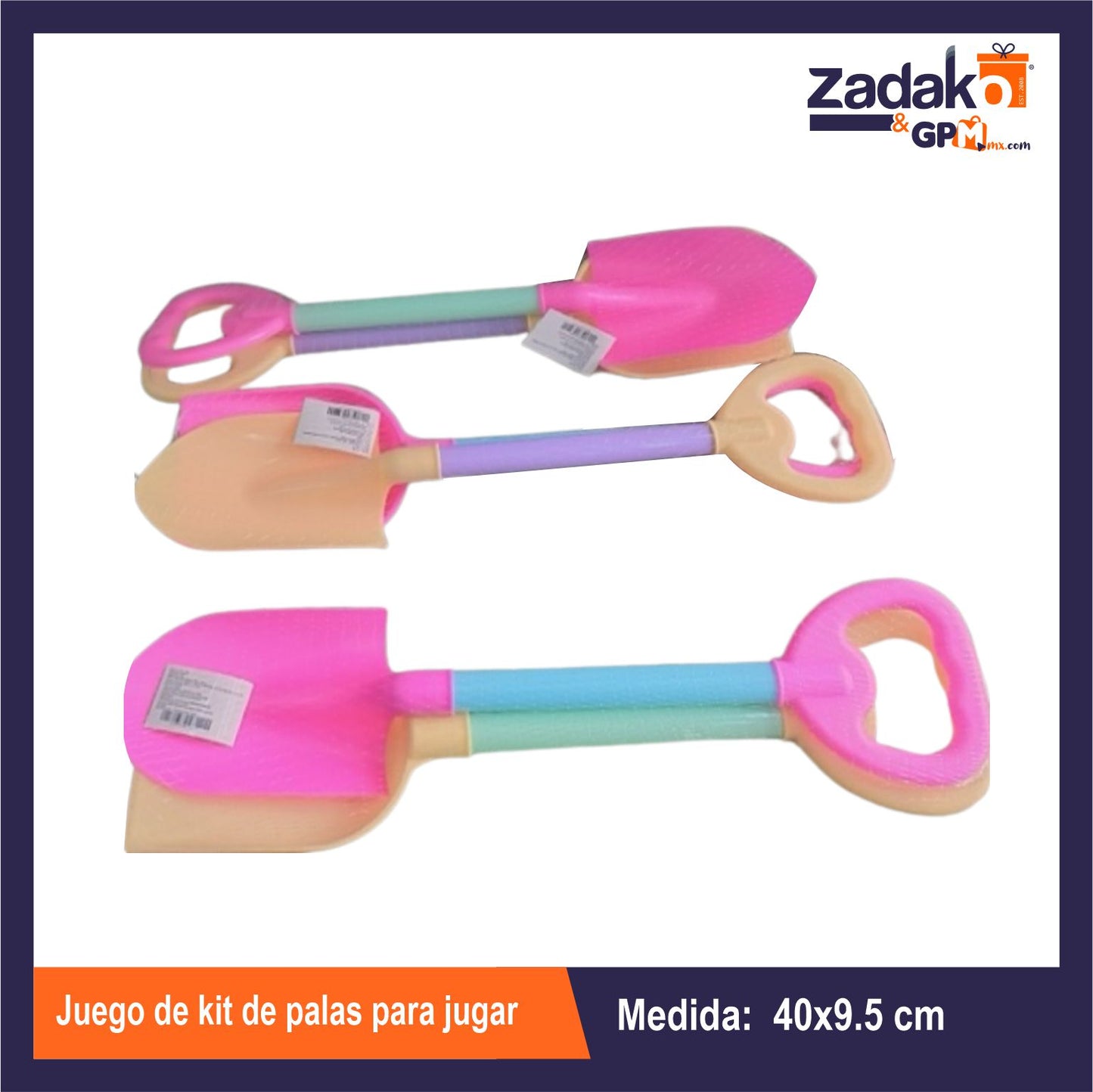HFY-11447 JUEGO DE KIT DE PALAS PARA JUGAR 40*9.5CM CON 1 PZ O CAJA CON 330 PZS