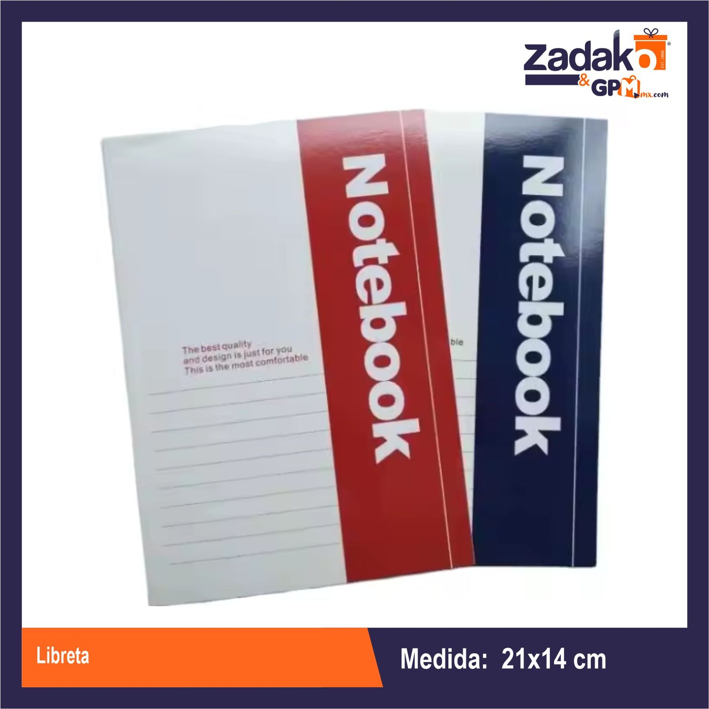 HFY-12401 LIBRETA CON 10 PZS O CAJA CON 24 PQTS