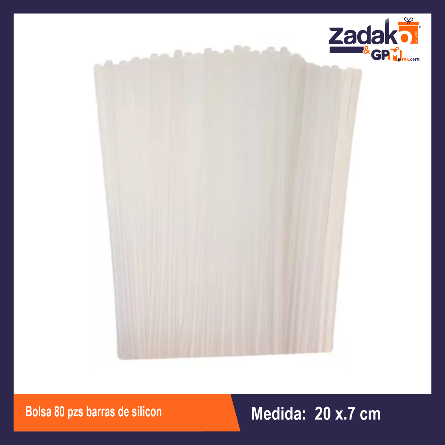N-GPM-7979 GPM-7979 ZF-0240 BOLSA 80 PZS O 500g BARRAS DE SILICON, CON 1 PQT O CAJA CON 50 PQTS