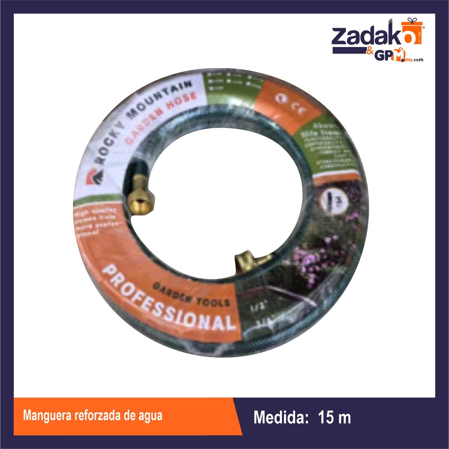 ZH-2273 MANGUERA REFORZADA DE AGUA CON 1 PZ O CAJA CON 12 PZS