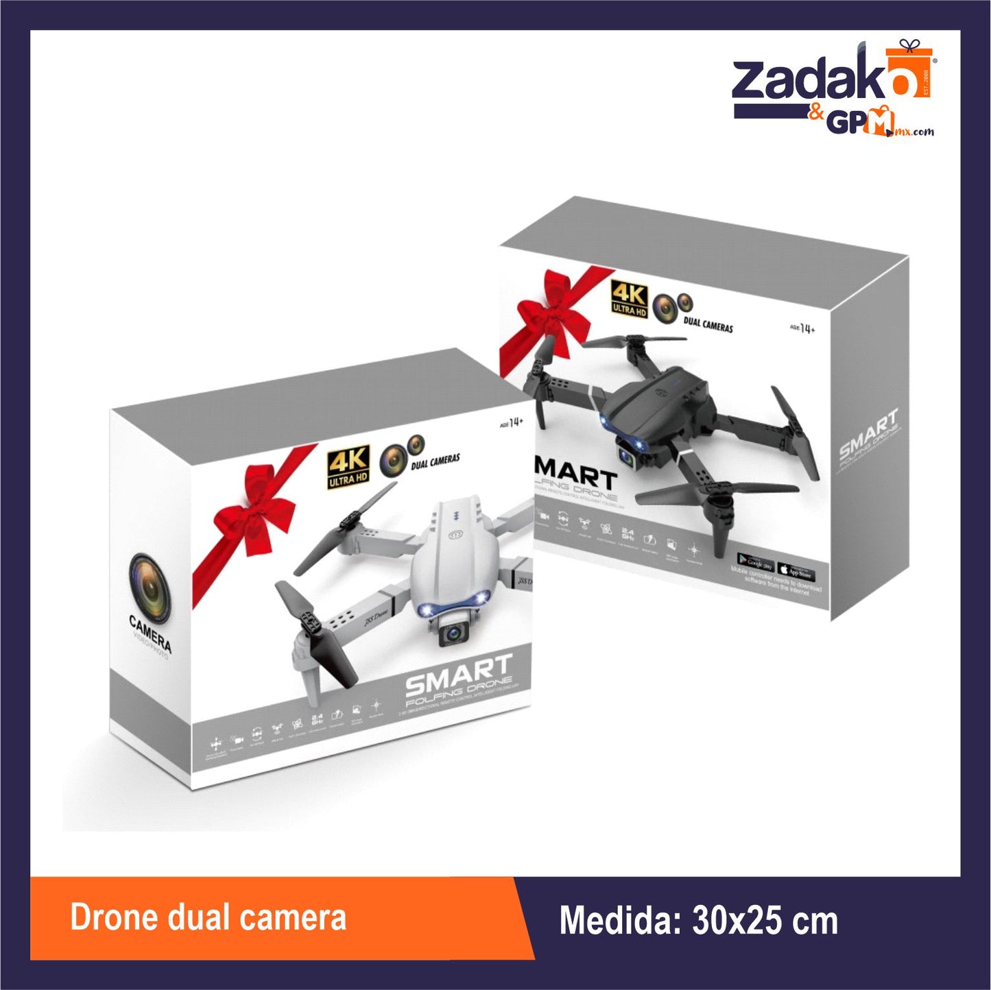 ZT-0430 DRONE DUAL CAMERA CON 1 PZ O CAJA CON 36 PZS