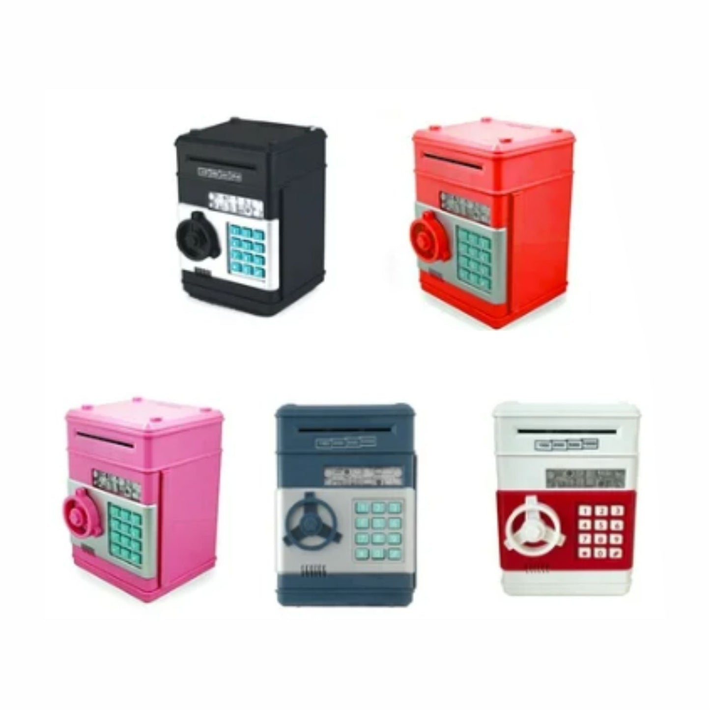 ZJ-2416 MINI MAQUINA DE ALMACENAMIENTO DE BILLETE Y MONEDA CON BLOQUEO CON CONTRASEÑA CON 1 PZ O CAJA CON 48 PZS