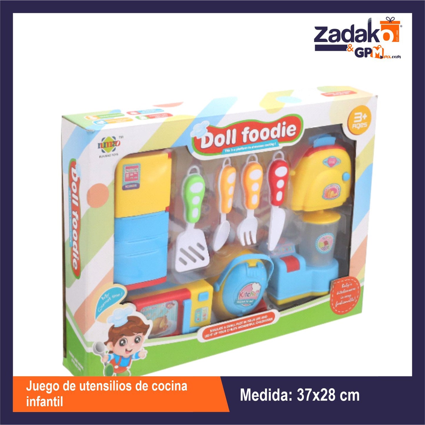 ZJ-1575 JUEGO DE UTENSILIOS DE COCINA INFANTIL CON 1 PZ O CAJA CON 24 PZS