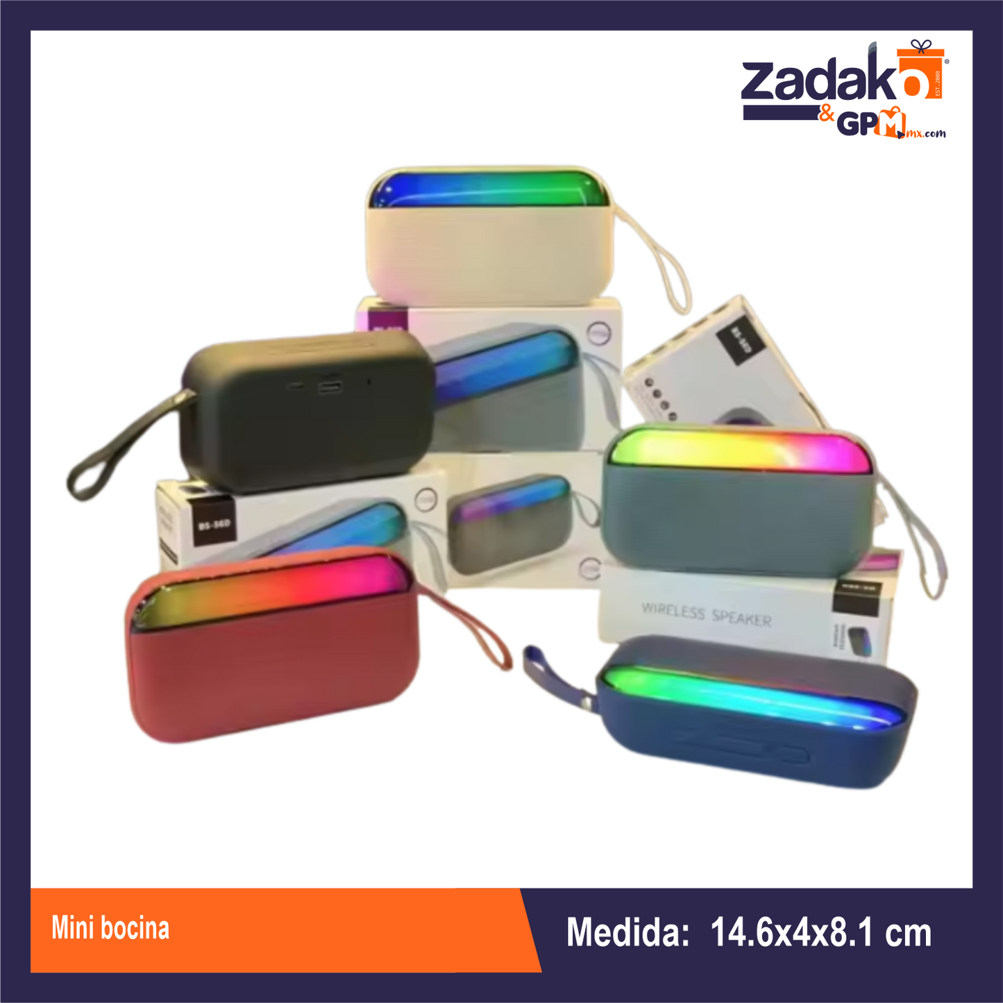 ZE-3008 MINI BOCINA CON 1 PZ O CAJA CON 50 PZS